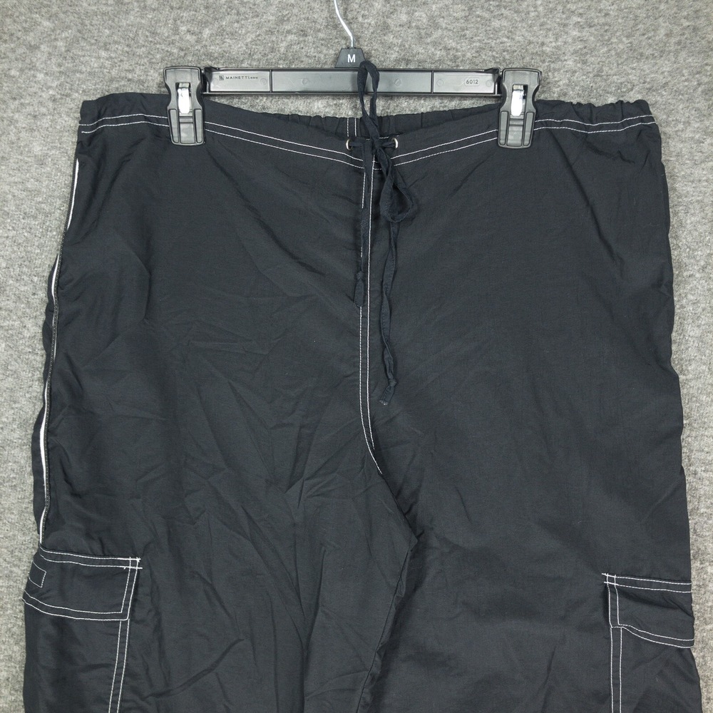 BNCI Boundless North Clothing Black Cargo Pants Womens L Straight Leg High Rise - Picture 2 of 14